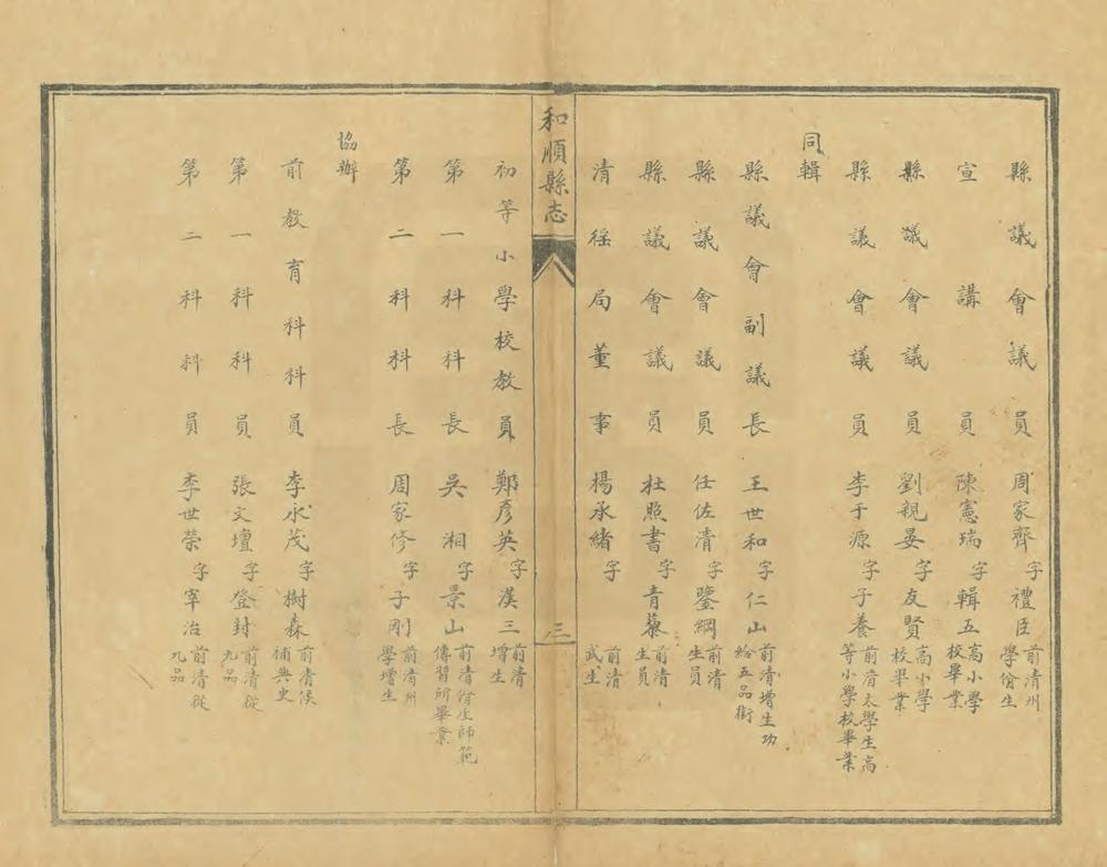 _重修和顺县志_