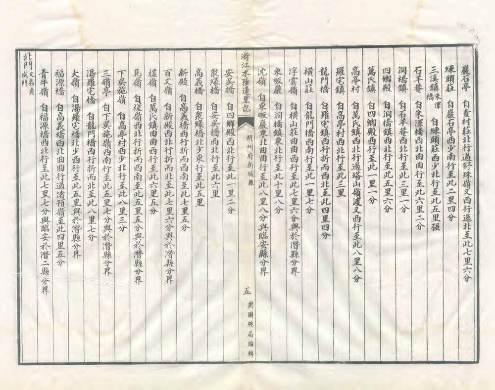 _浙江全省舆图并水陆道里记_