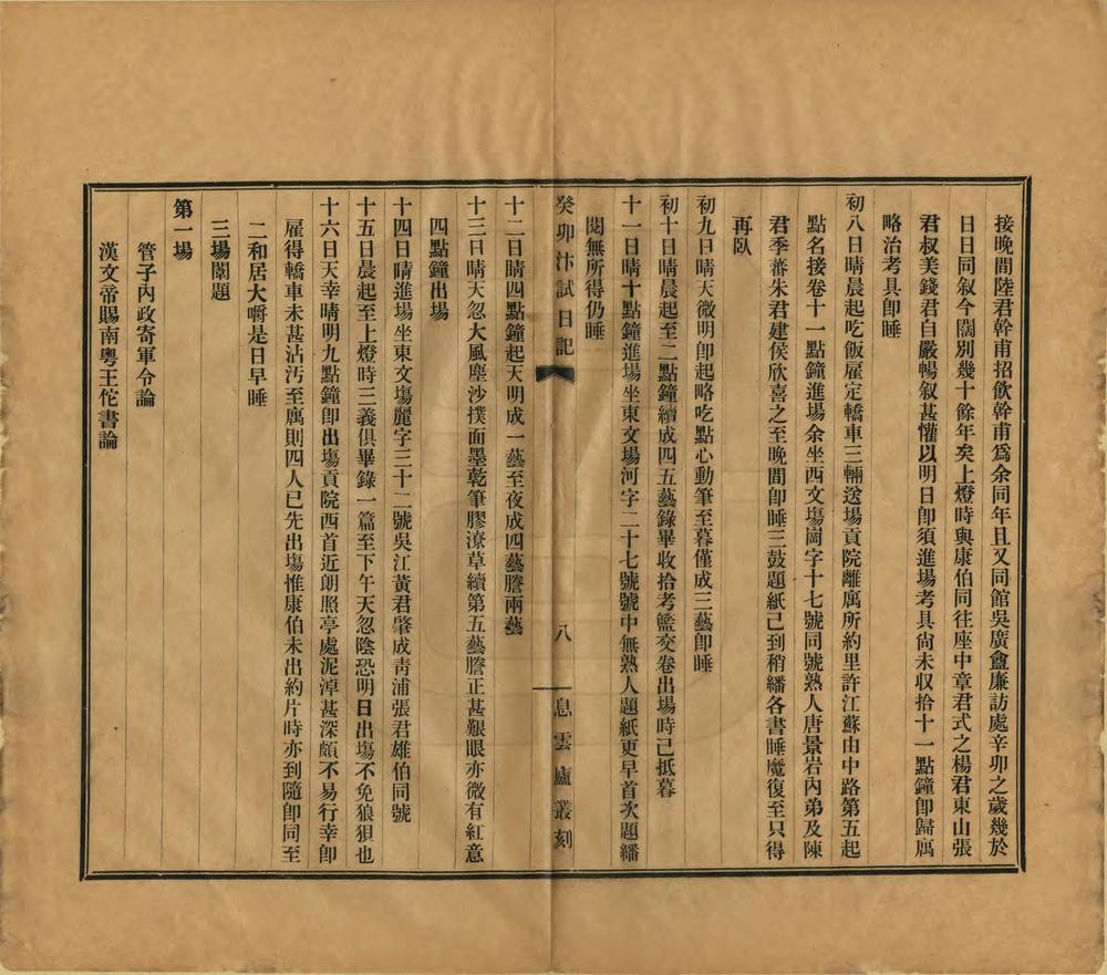 _癸卯汴试日记_