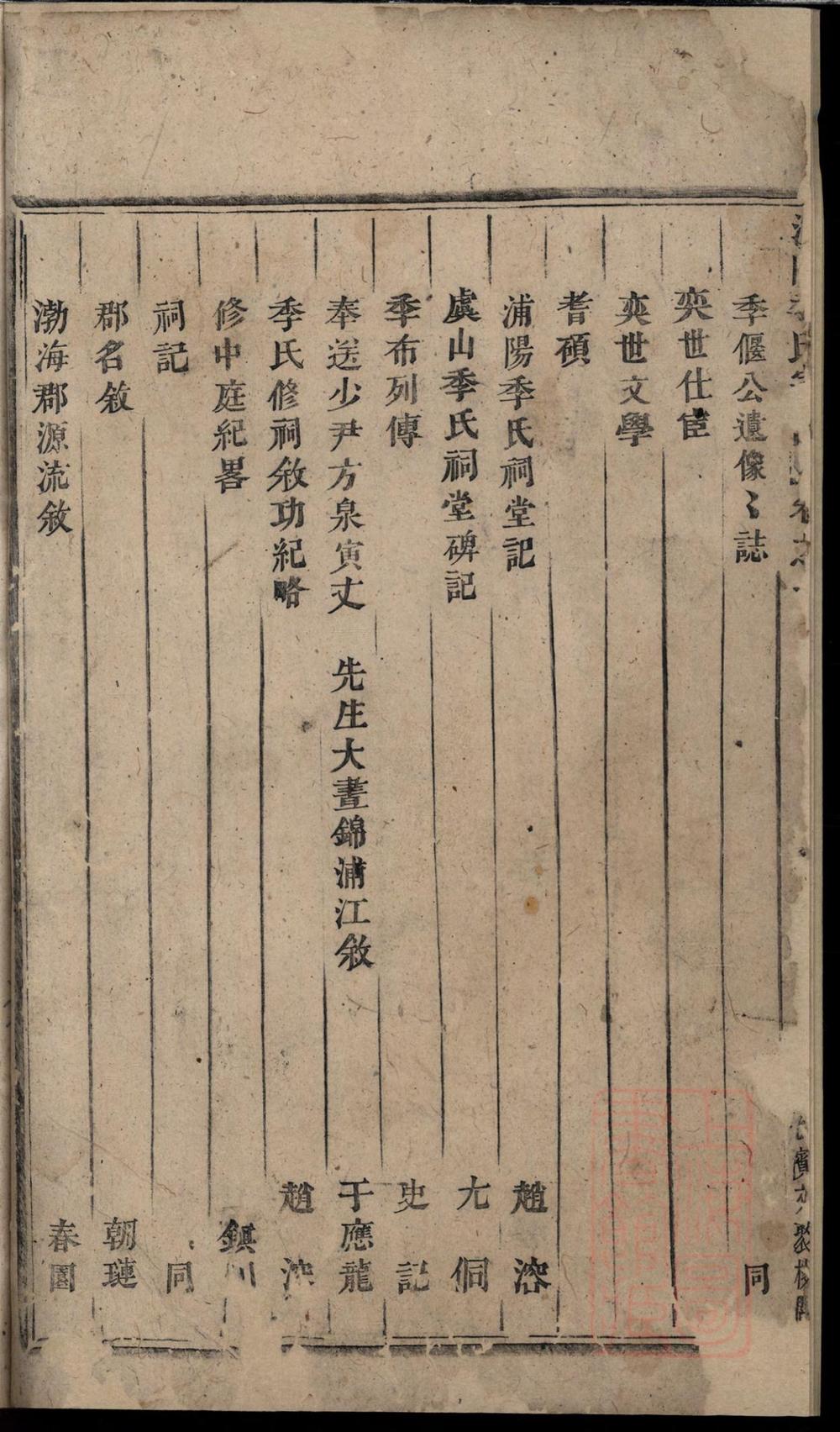 _浦阳季氏宗谱_