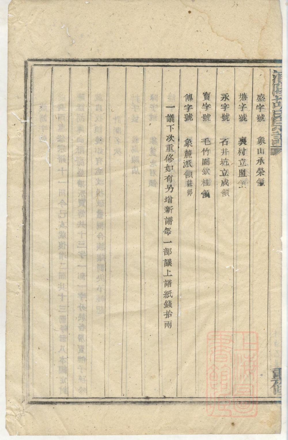 _浦阳唐坞胡氏宗谱_