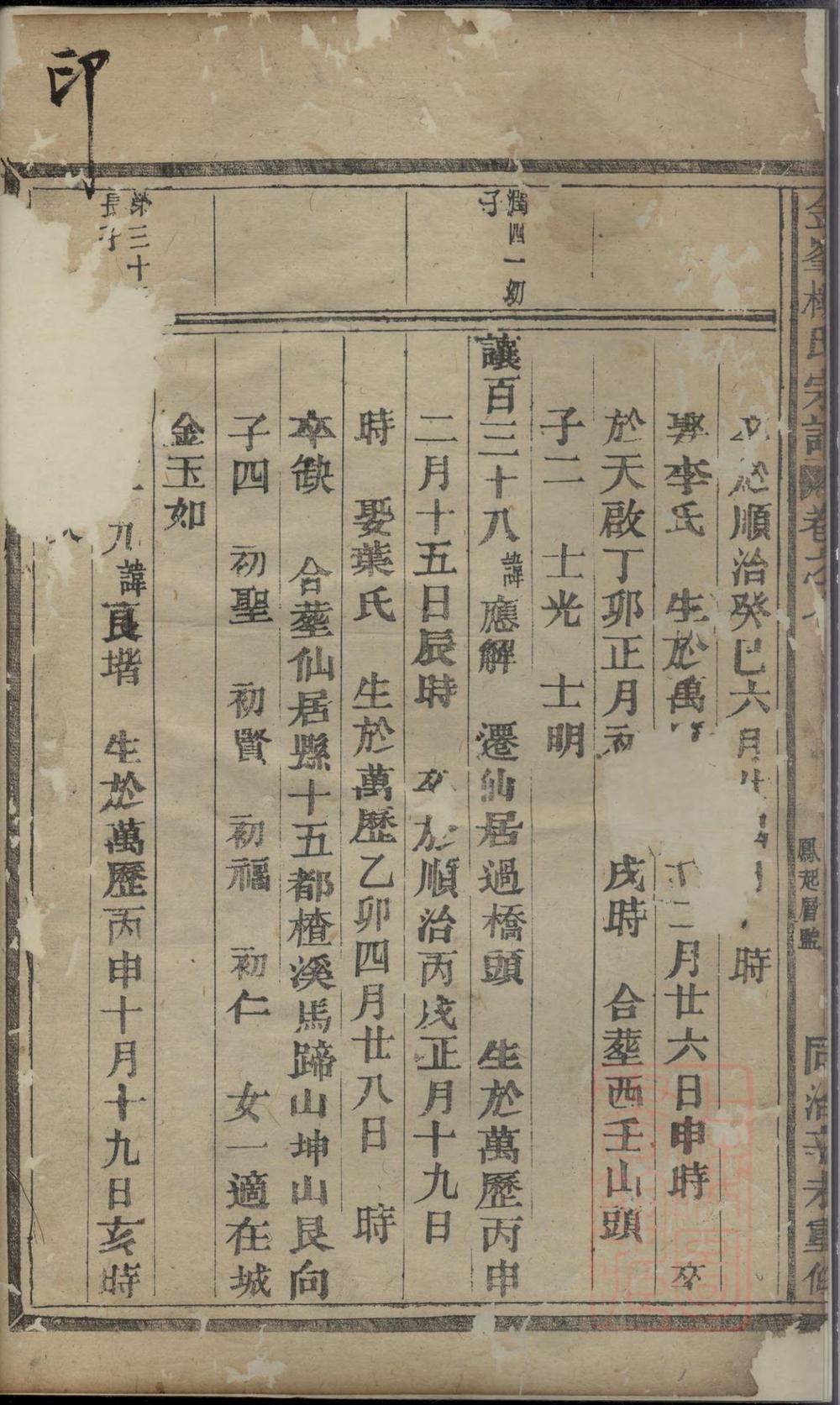 _金峰楼氏宗谱_