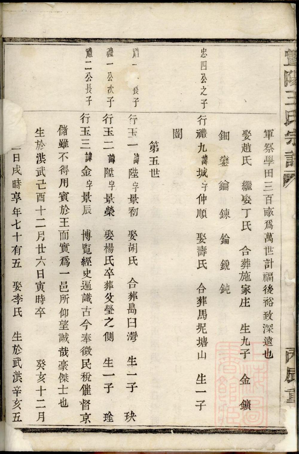 _暨阳王氏宗谱_