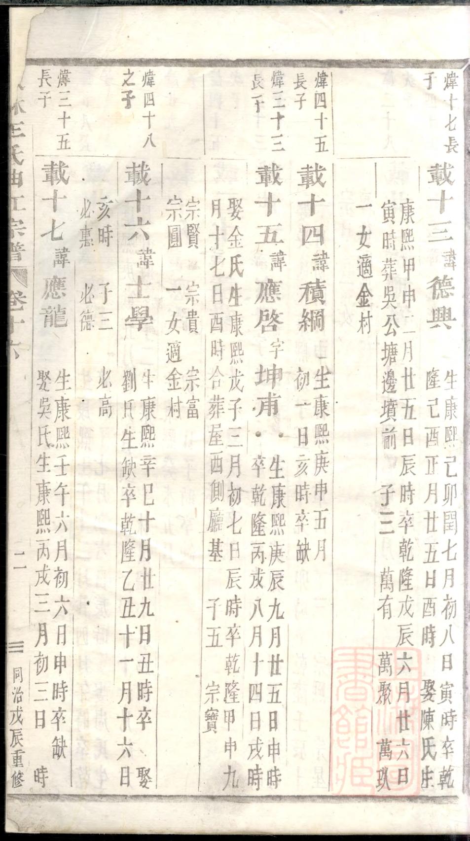 _凤林王氏曲江宗谱_