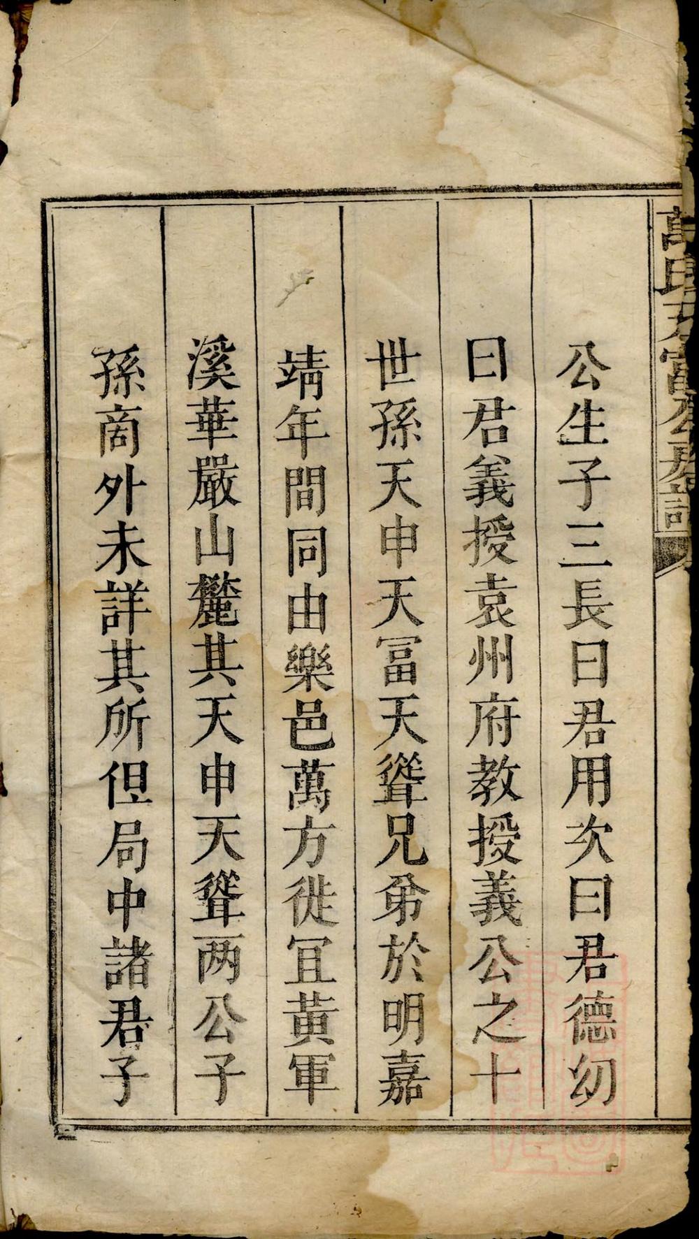 _南丰万氏天富公房谱_