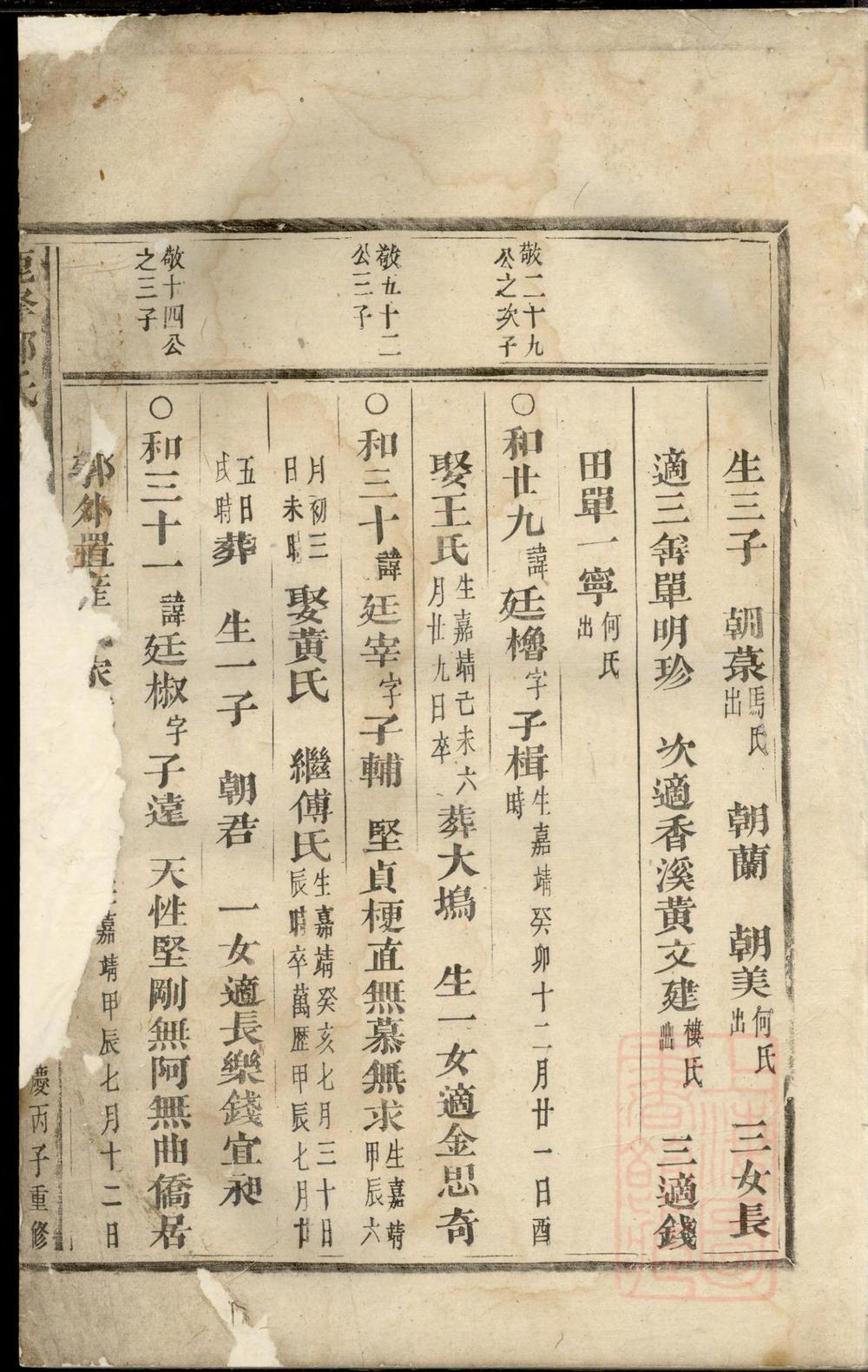 _鹿峰郑氏宗谱_