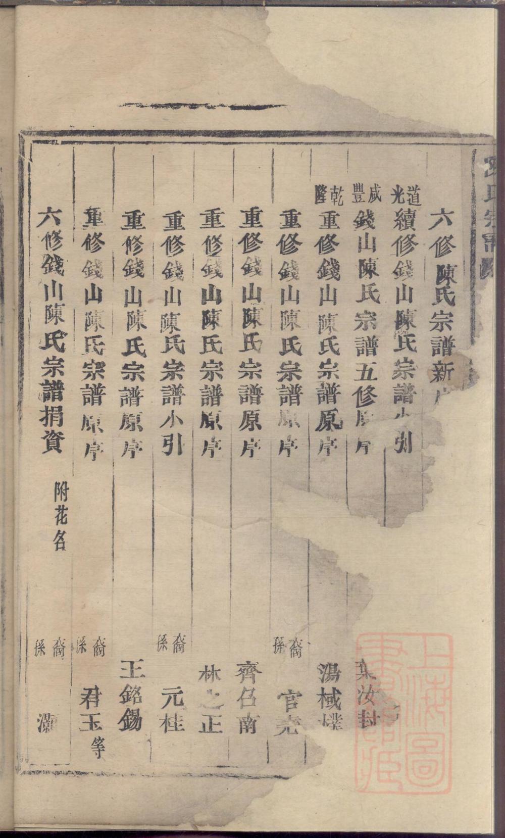 _黄邑钱山陈氏宗谱_