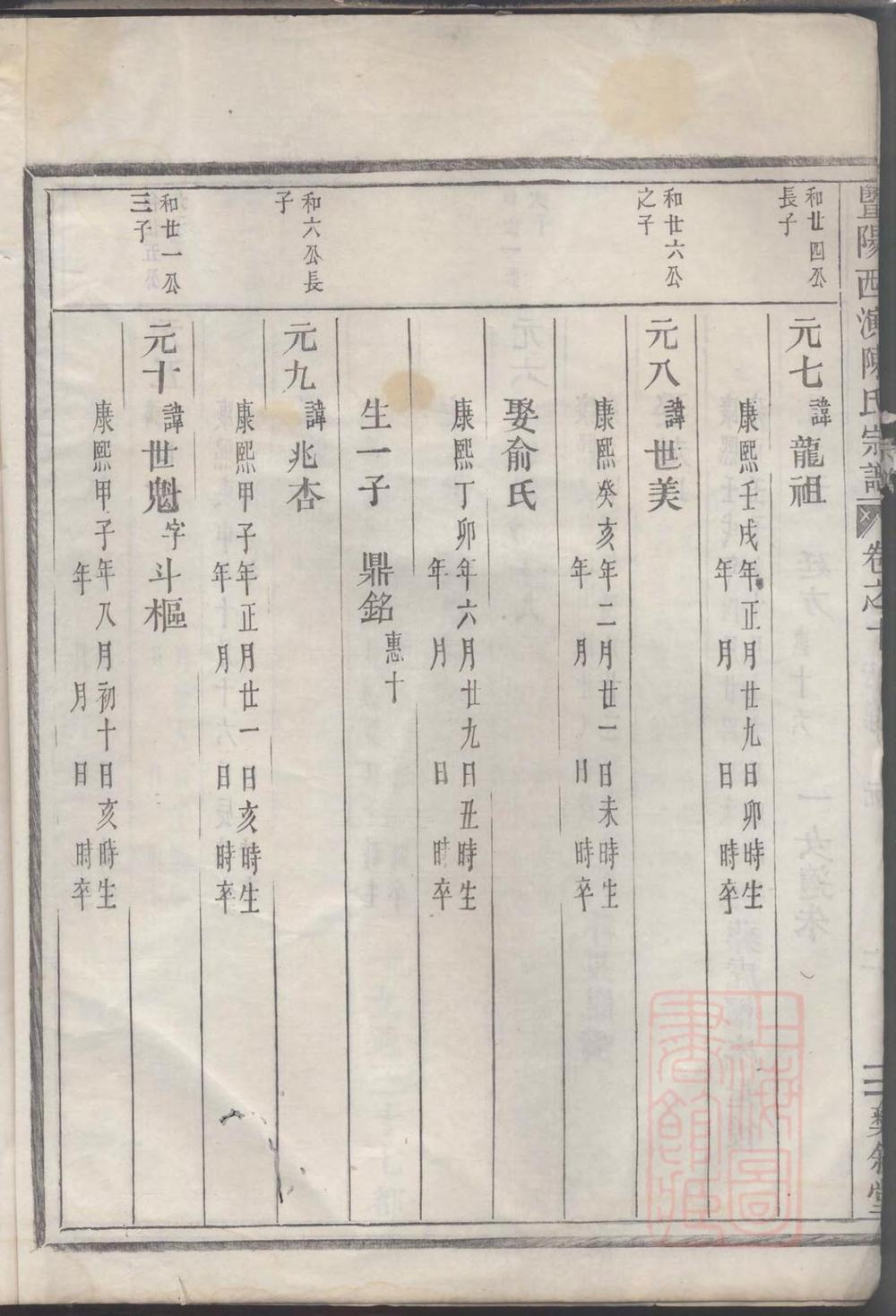 _暨阳西演陈氏宗谱_