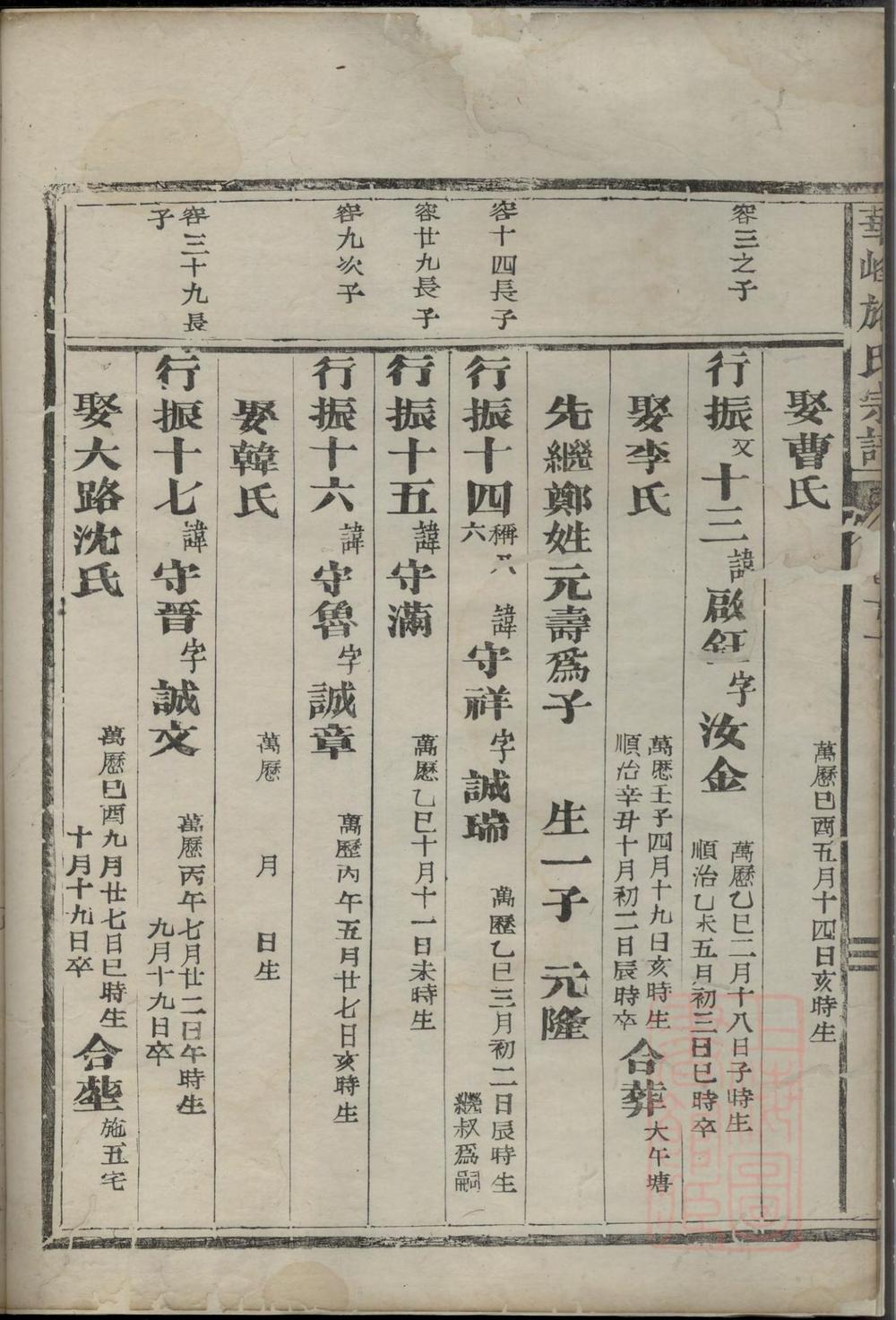 _华峰施氏重修宗谱_