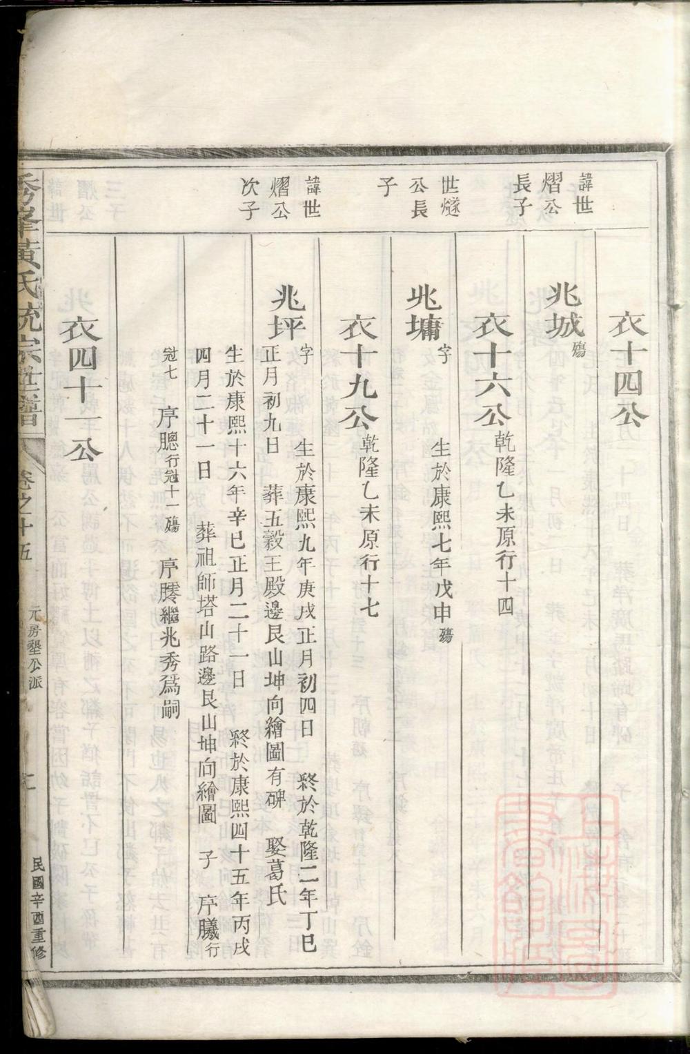 _秀峰黄氏统宗世谱_