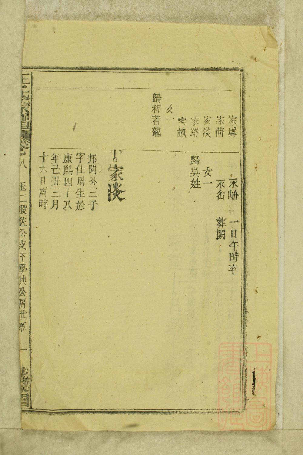 _太邑花果园王氏宗谱_