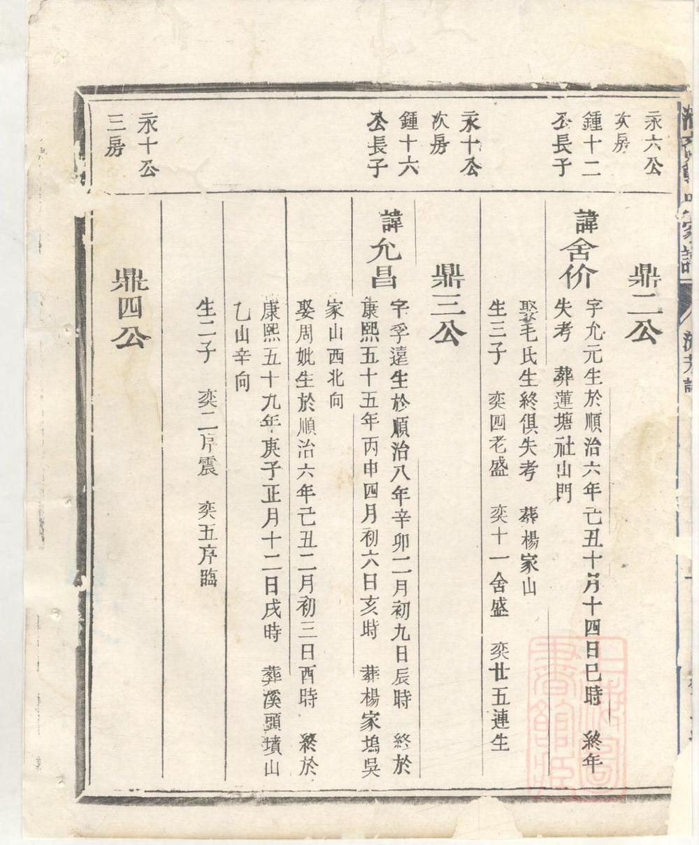 _淮裔郑氏家谱_