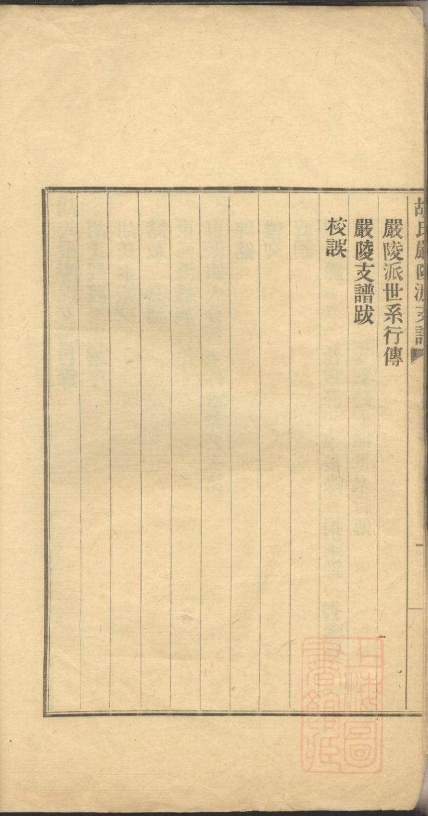 _胡氏严陵派支谱_