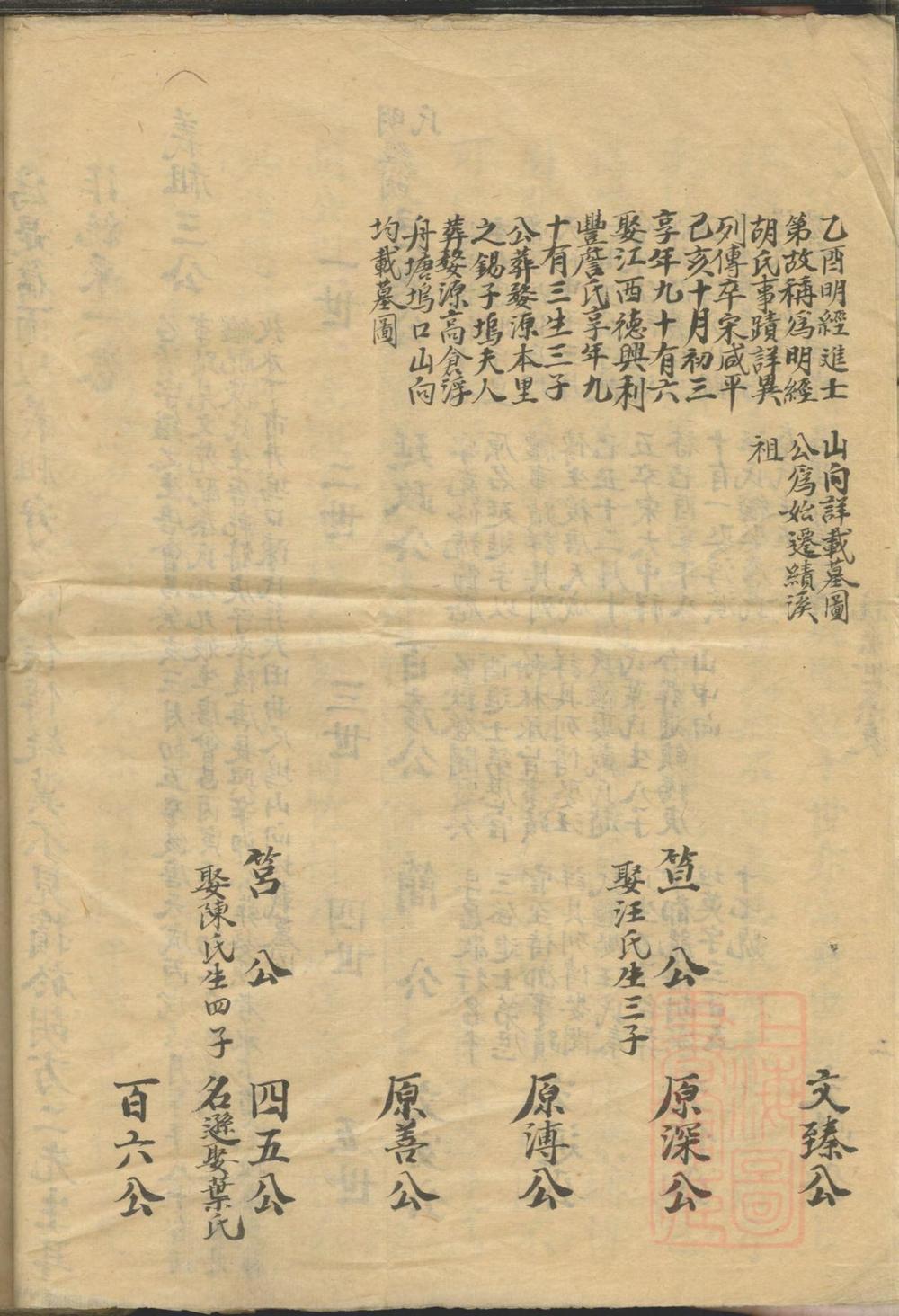 _上川明经胡氏宗谱_