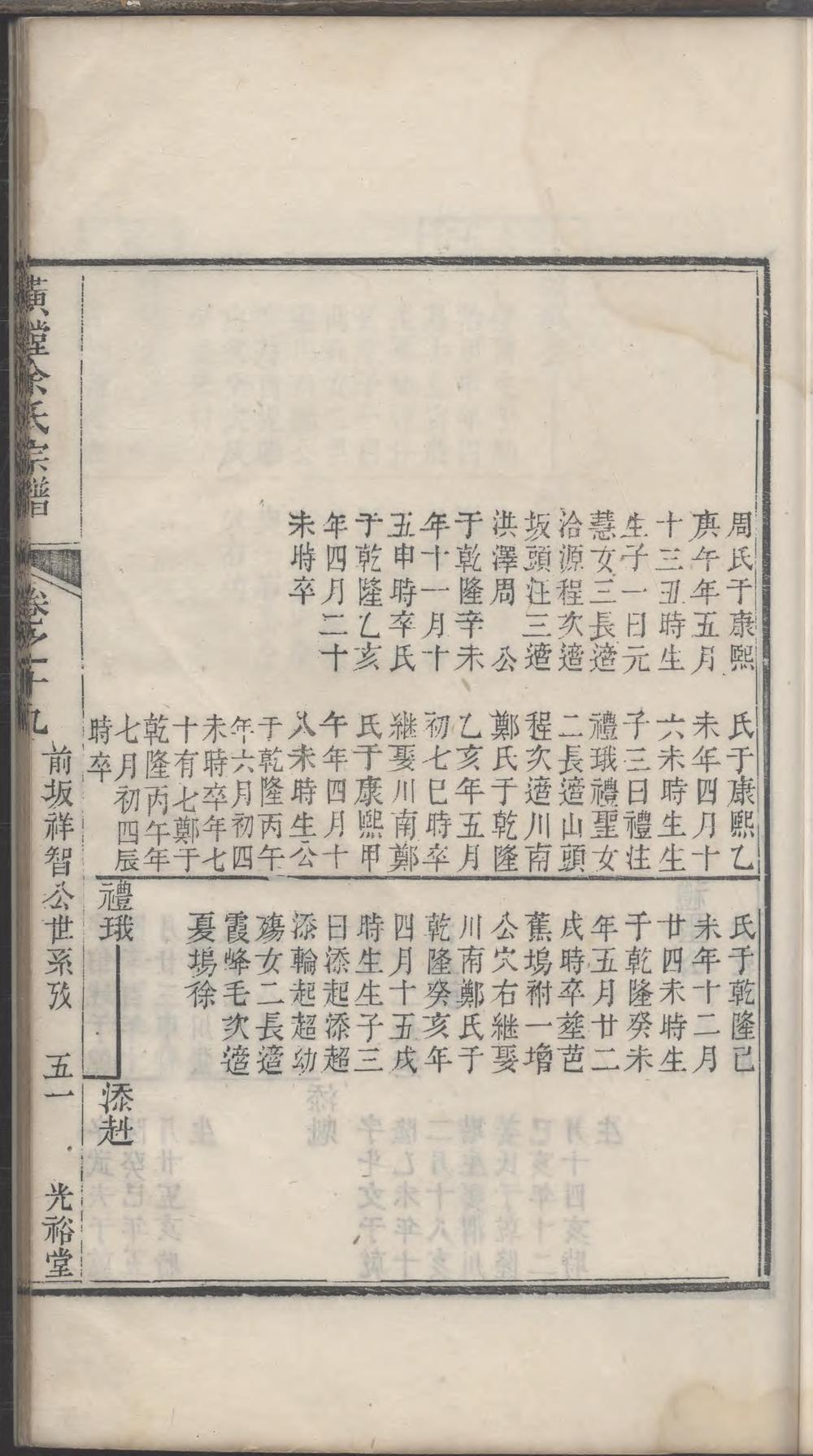 _璜皌余氏宗谱_