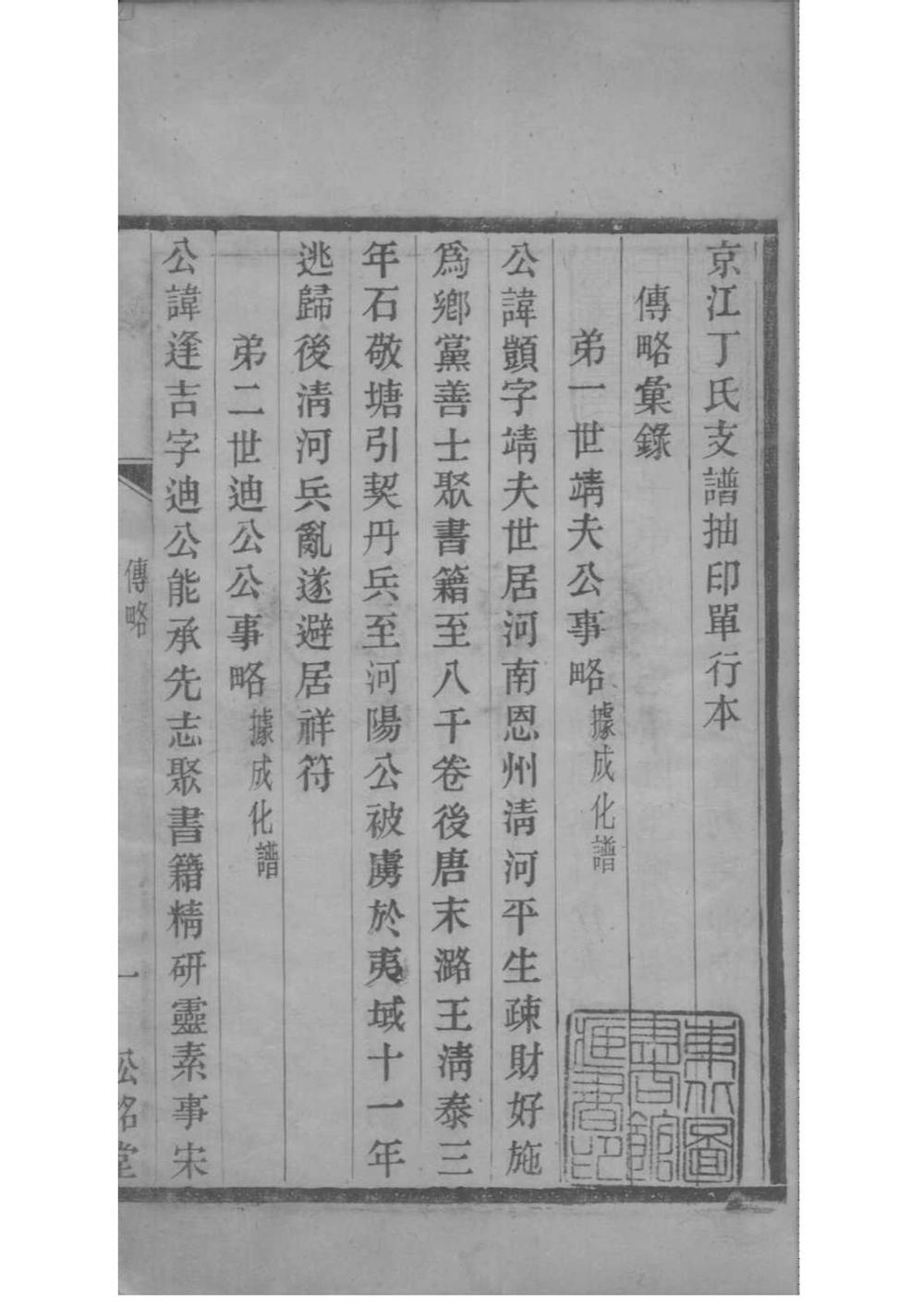 _[江苏镇江]京江丁氏支谱传略彚录_