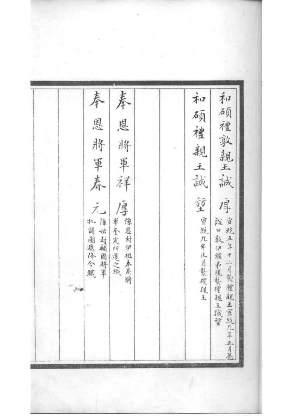 _（玉牒宗室）宗室王公世职章京袭次简明全册_