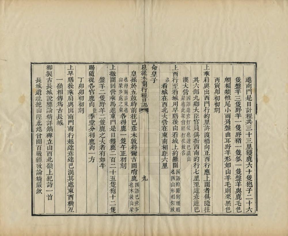 _扈从木兰行程日记_