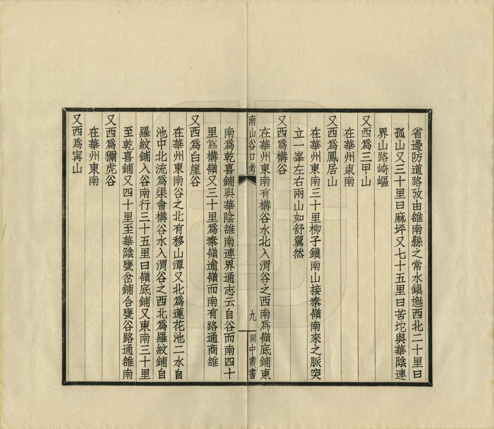 _陕西南山谷口考_