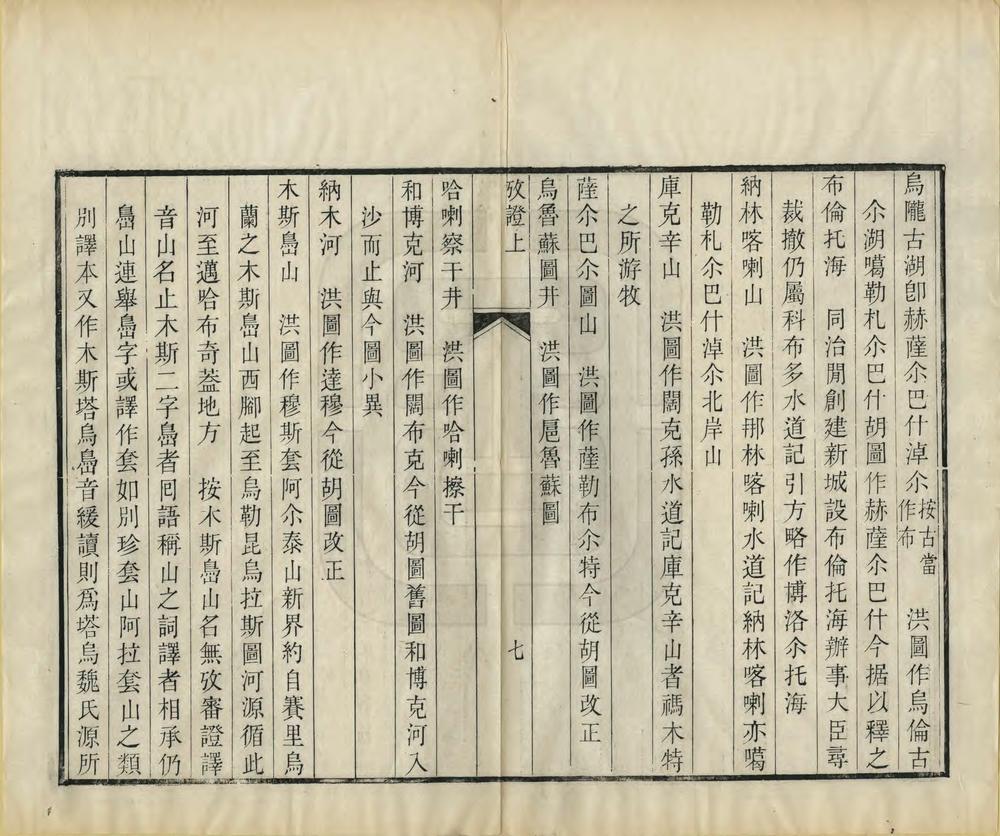 _西北边界图地名译汉考证_