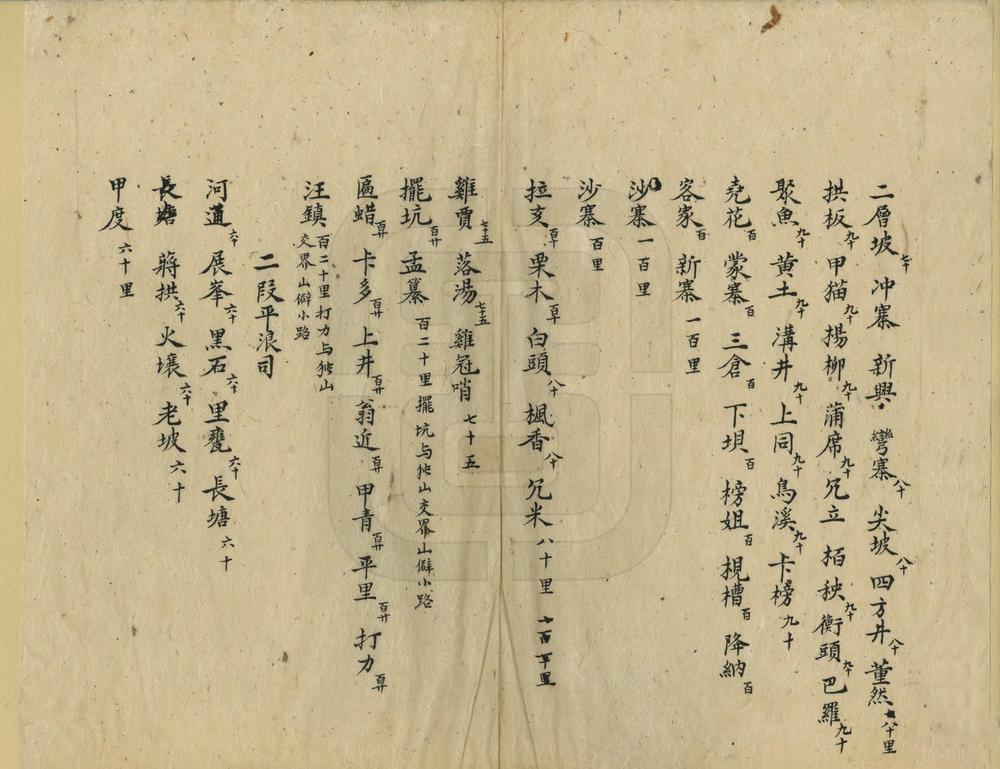 _都匀府亲辖村寨道里册_