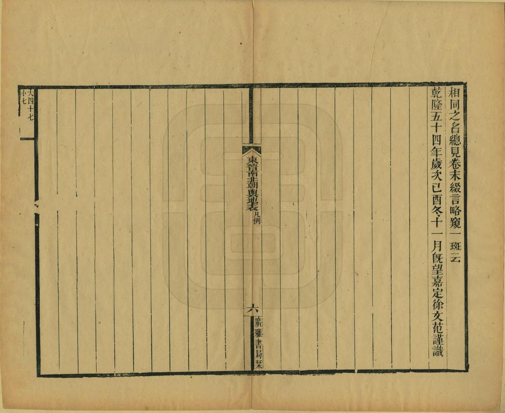 东晋南北朝舆地表_