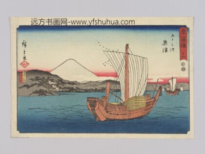东海道十八五十三次兴津.jpg