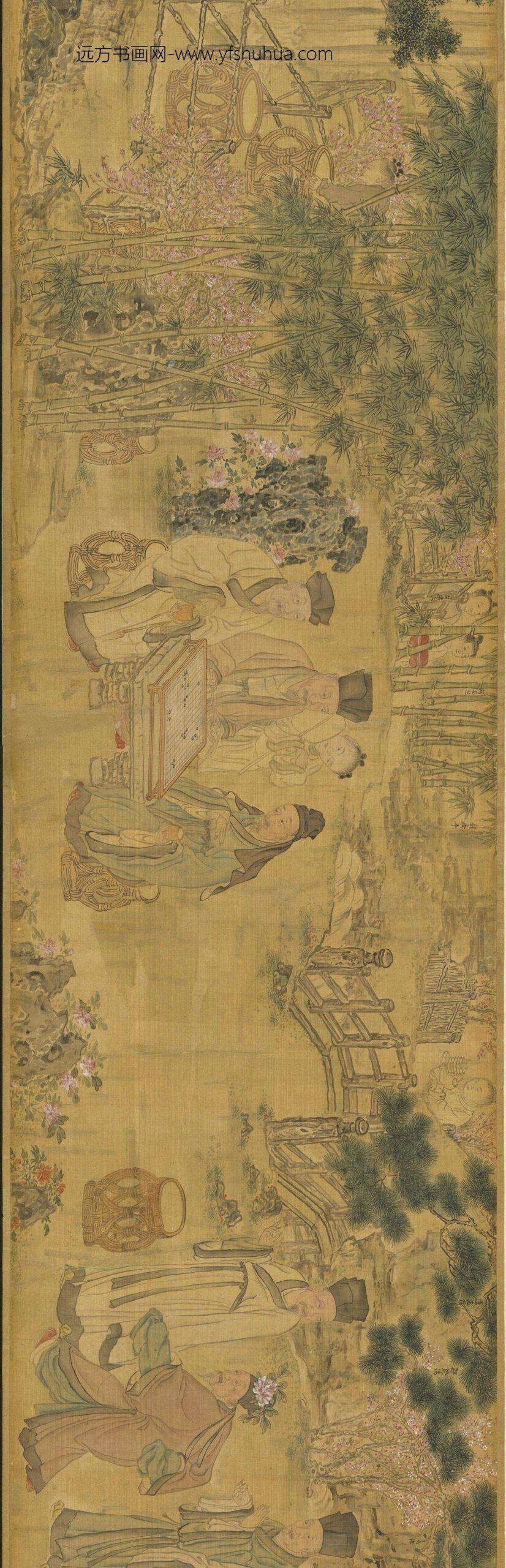 九老图卷明黄彪明神宗万历二十二年_