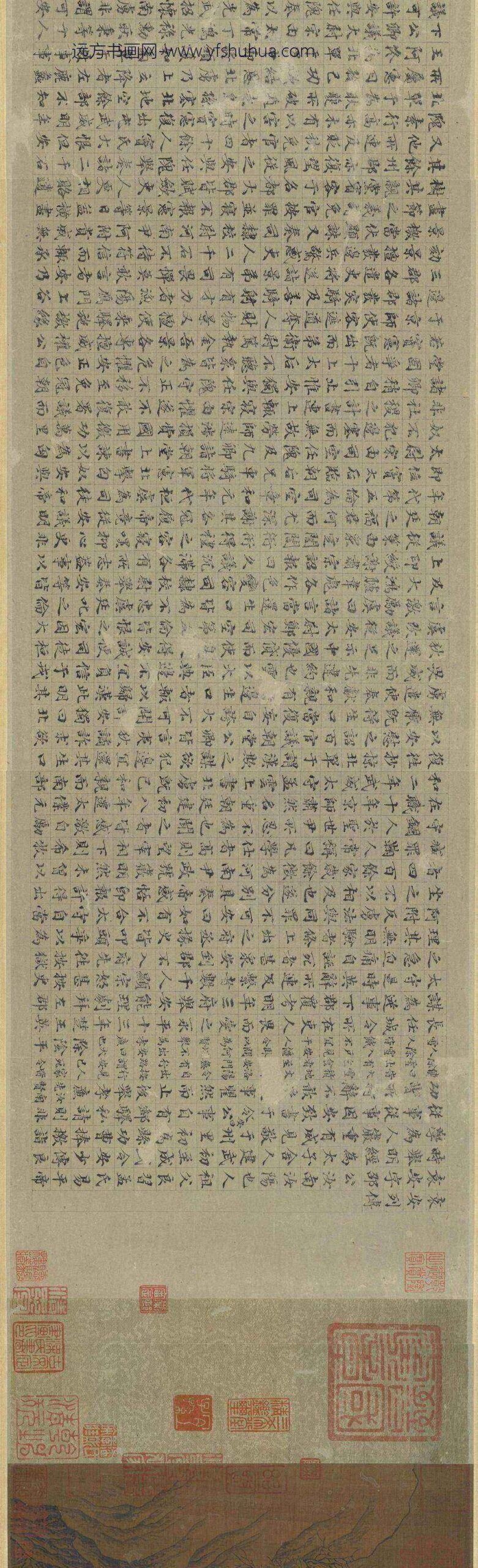 五代前蜀李升袁安卧雪图卷-_