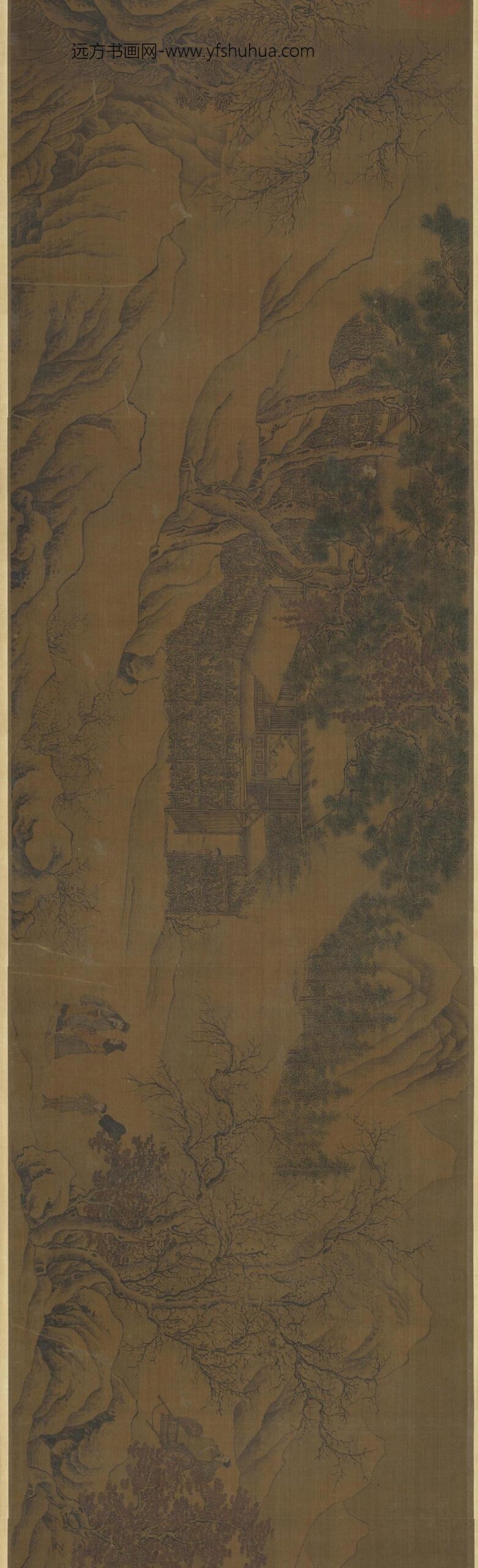 五代前蜀李升袁安卧雪图卷-_