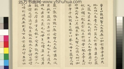 元明书翰第三十五册 明金声临董帖李公麟书孝经 1.jpg