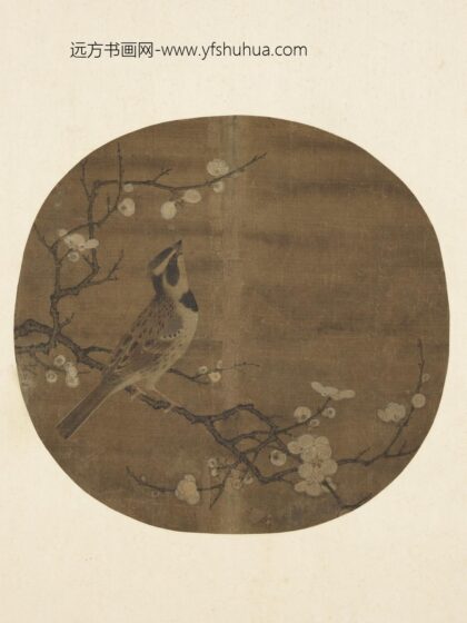 历代名绘册 明边文进梅花幽鸟 1.jpg