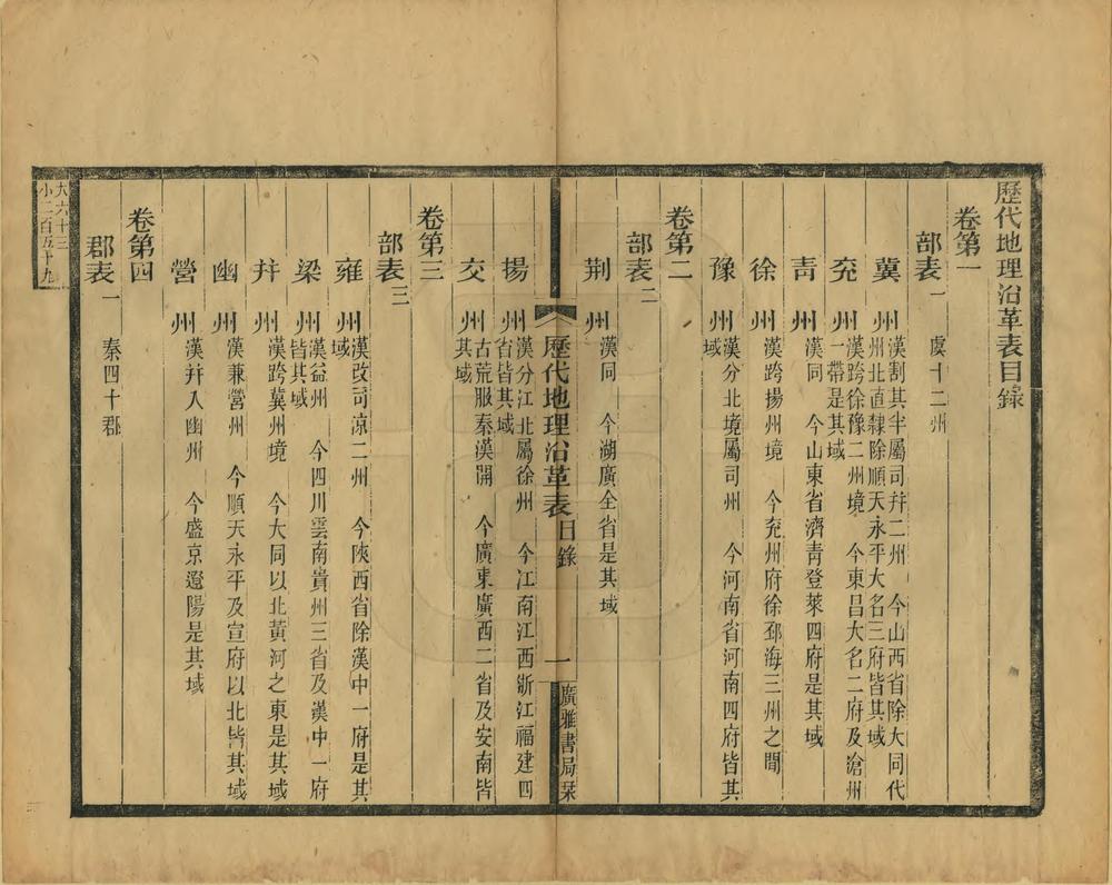 历代地理沿革表_