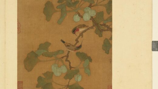 历代集绘册 宋马世昌银杏翠鸟.jpg