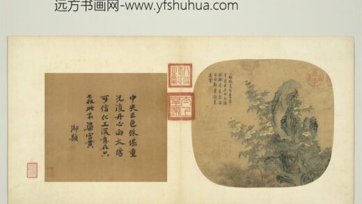 唐刁光胤写生花卉册 立石葵花下衬杂卉 3.jpg