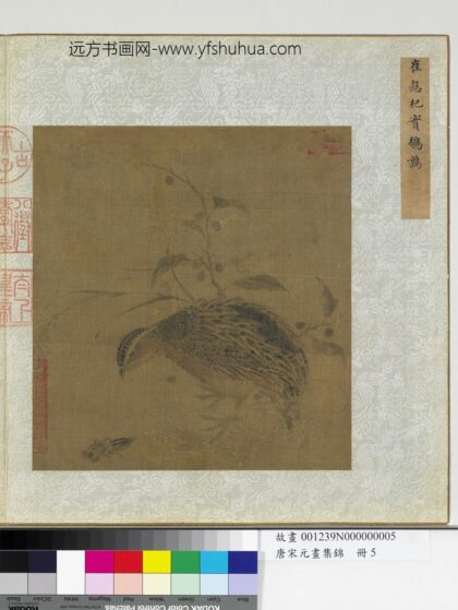 唐宋元画集锦册 宋崔悫杞实鹌鹑 1.jpg