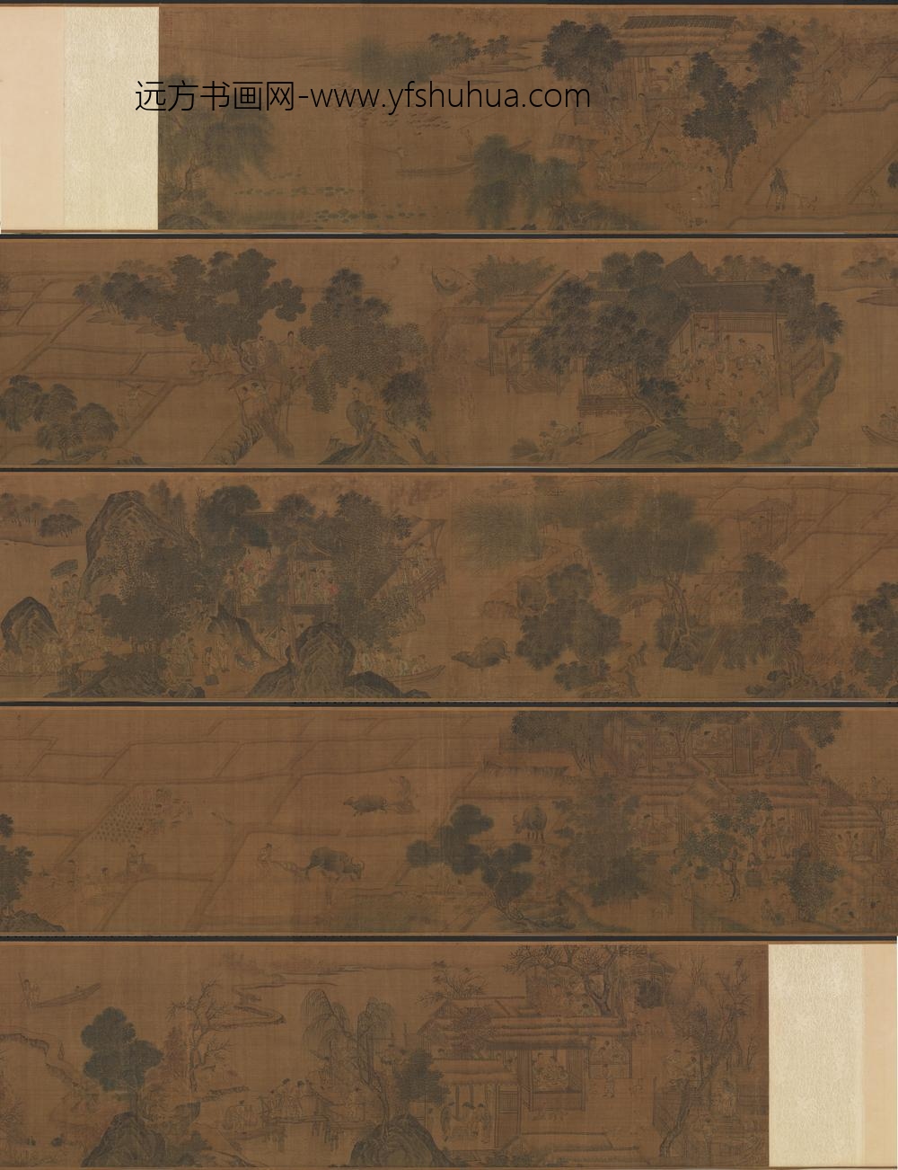 唐李思训耕渔图卷-