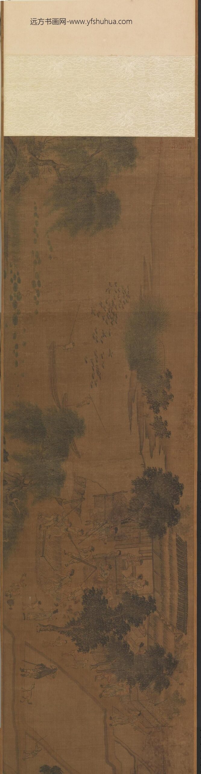 唐李思训耕渔图卷-_