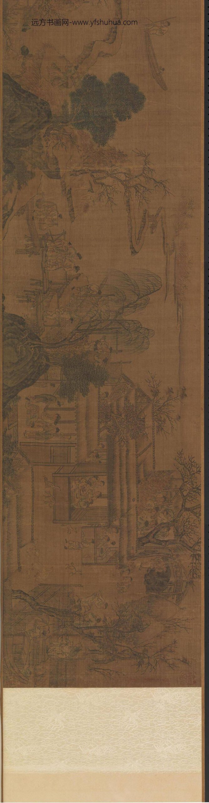 唐李思训耕渔图卷-_