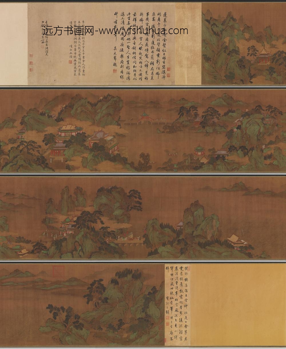 唐李昭道蓬莱宫阙图卷-