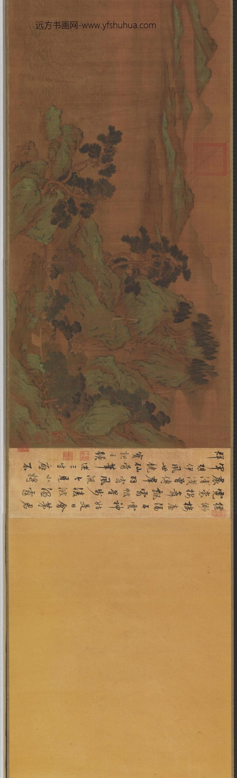 唐李昭道蓬莱宫阙图卷-_