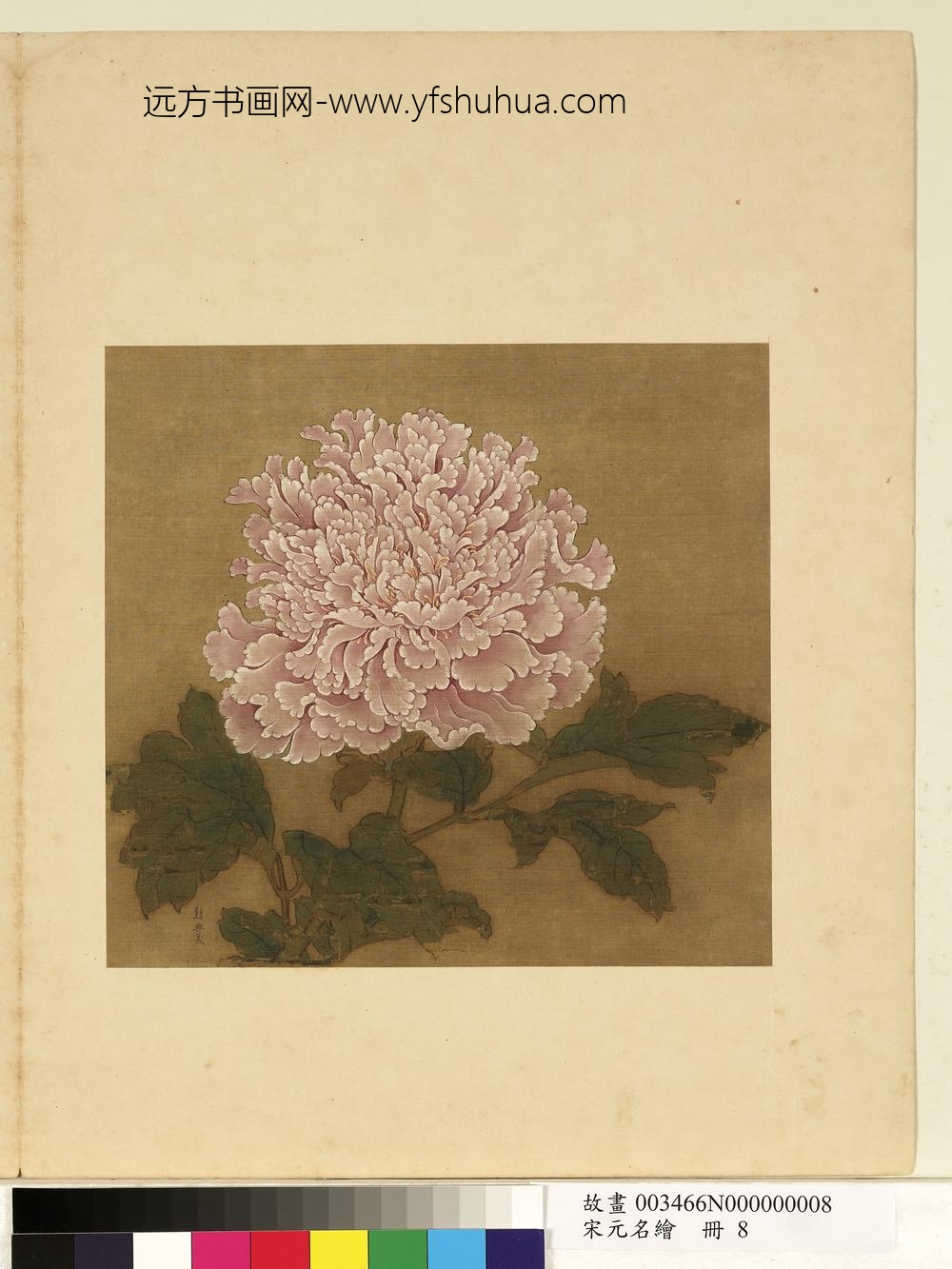 宋元名绘册-彭与义牡丹-