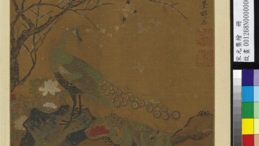 宋元集绘册 明边文进孔雀.jpg