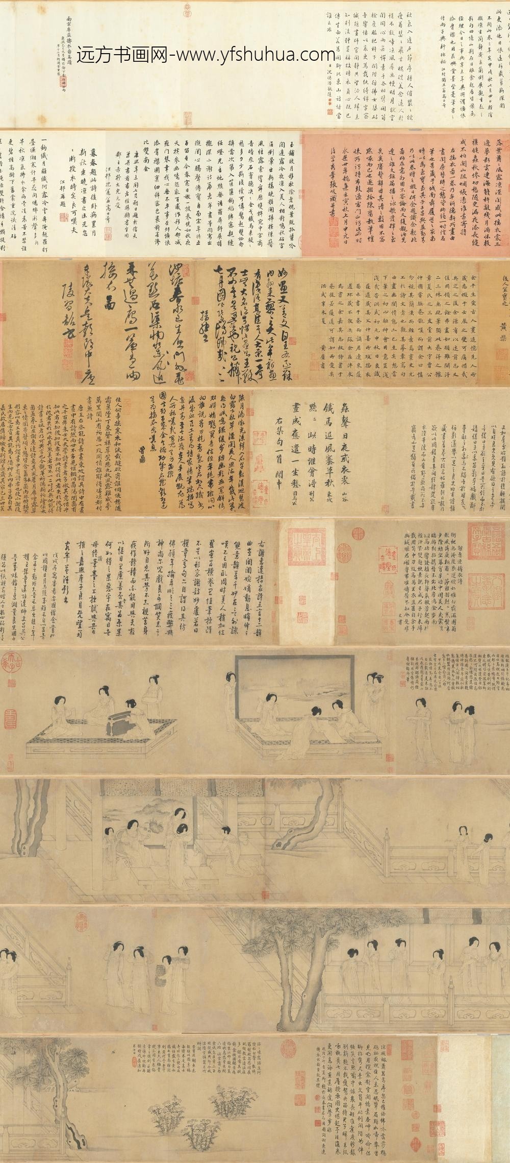 宋牟益捣衣图卷-