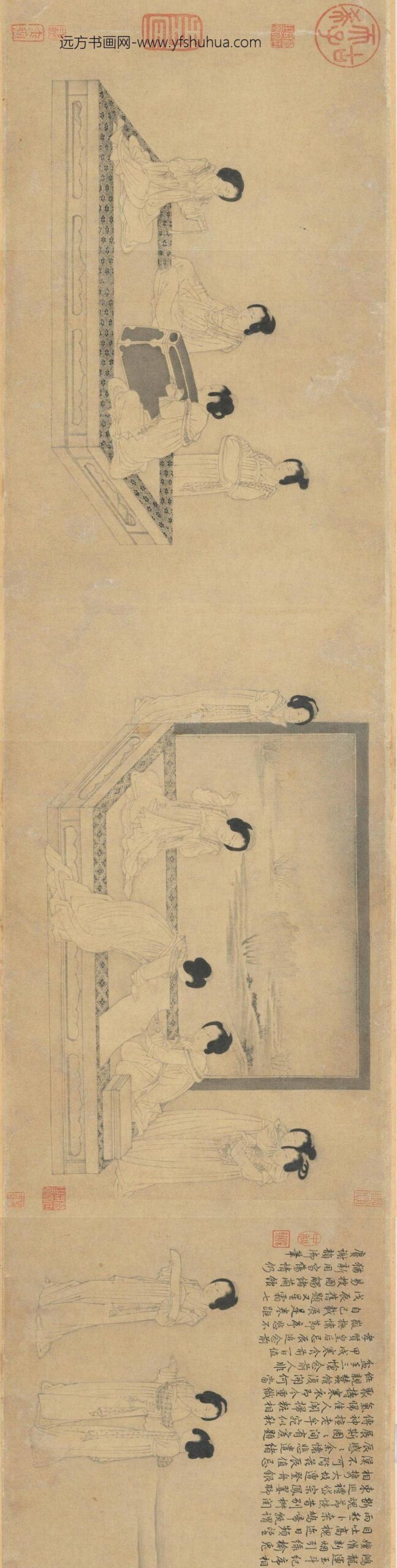 宋牟益捣衣图卷-_