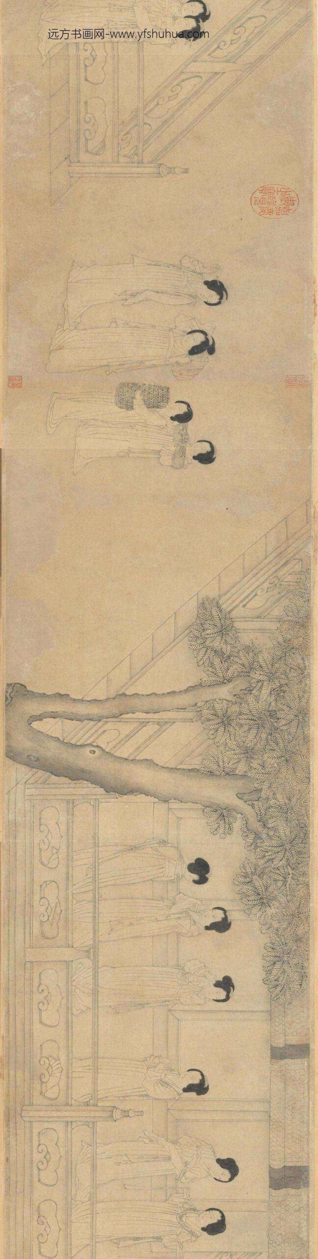 宋牟益捣衣图卷-_