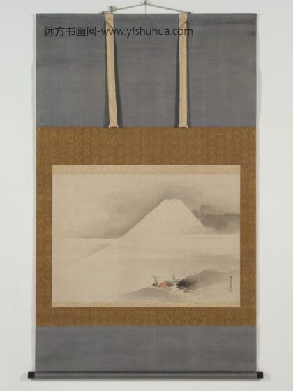 日本江户时代渡边始兴秋景富岳图轴.jpg