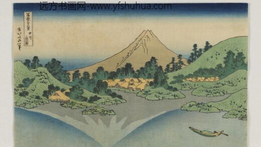 日本江户时代葛饰北斋富岳三十六景甲州三坂水面 1.jpg