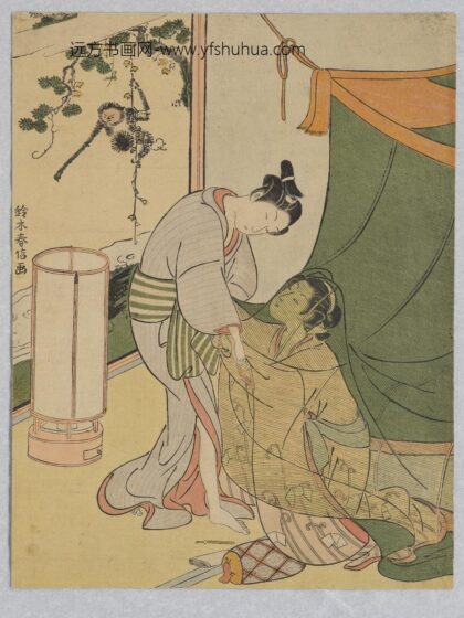 日本江户时代铃木春信早晨的别离图.jpg