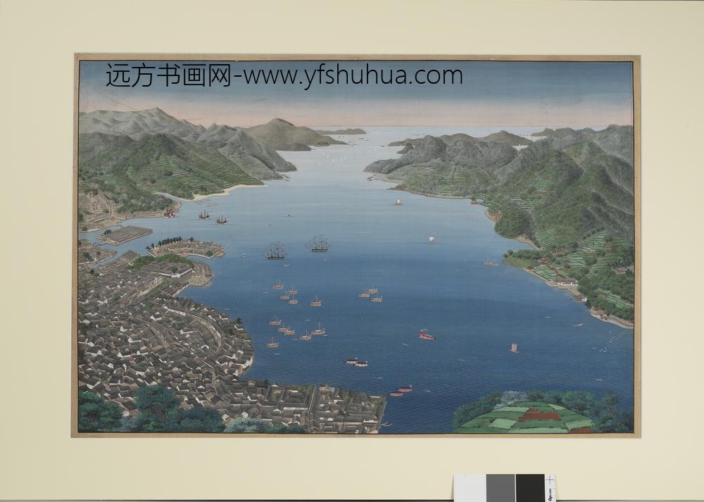 日本江户时代长崎港景图